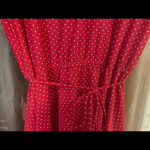 Vintage Midi Red Polka Dot Dress - Picture 3 of 3